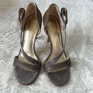Ivanka Trump Silver/Gold Shimmer Women's Heels, size 7